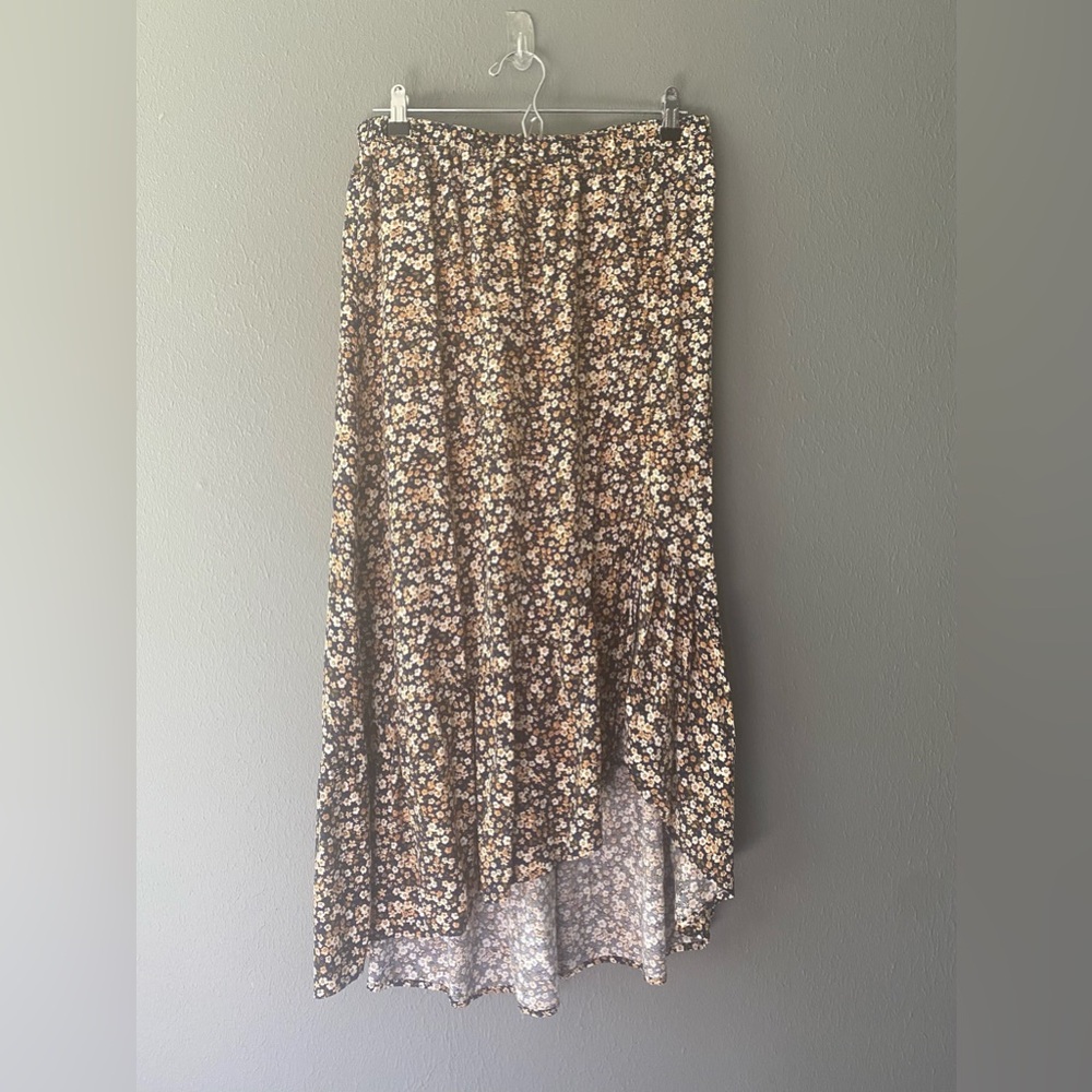 Indigo Rose Chic Floral Maxi Skirt
